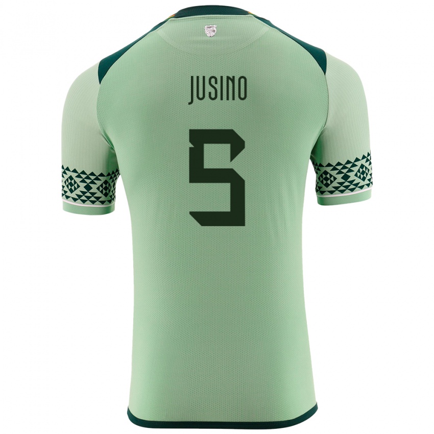 Niño Camiseta Bolivia Adrián Jusino #5 Verde Claro 1ª Equipación 24-26 La Camisa México