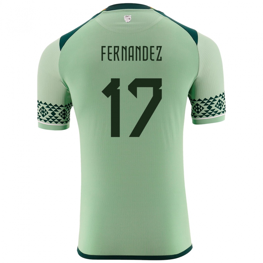 Niño Camiseta Bolivia Roberto Fernández #17 Verde Claro 1ª Equipación 24-26 La Camisa México