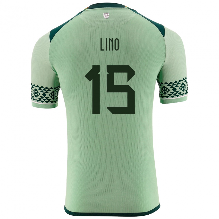 Niño Camiseta Bolivia Daniel Lino #15 Verde Claro 1ª Equipación 24-26 La Camisa México