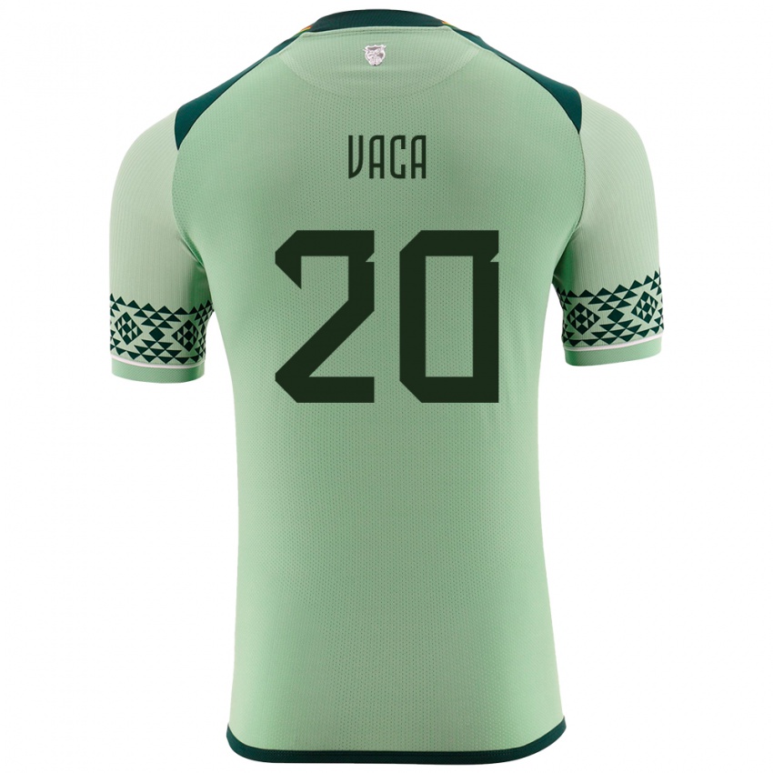 Niño Camiseta Bolivia Pablo Vaca #20 Verde Claro 1ª Equipación 24-26 La Camisa México