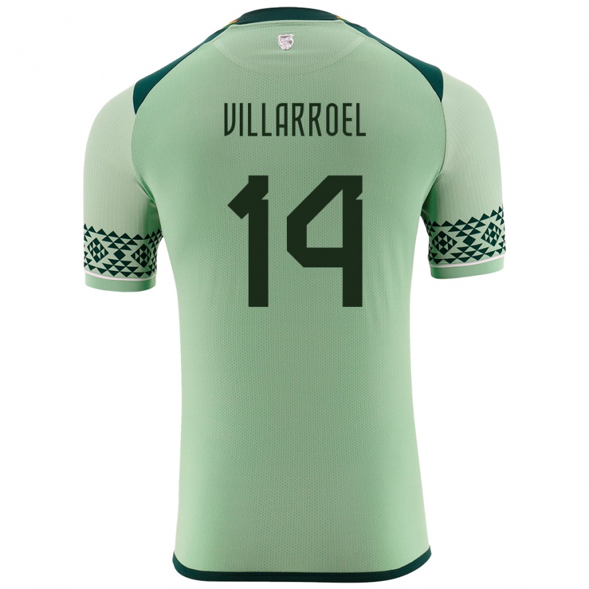 Niño Camiseta Bolivia Moisés Villarroel #14 Verde Claro 1ª Equipación 24-26 La Camisa México