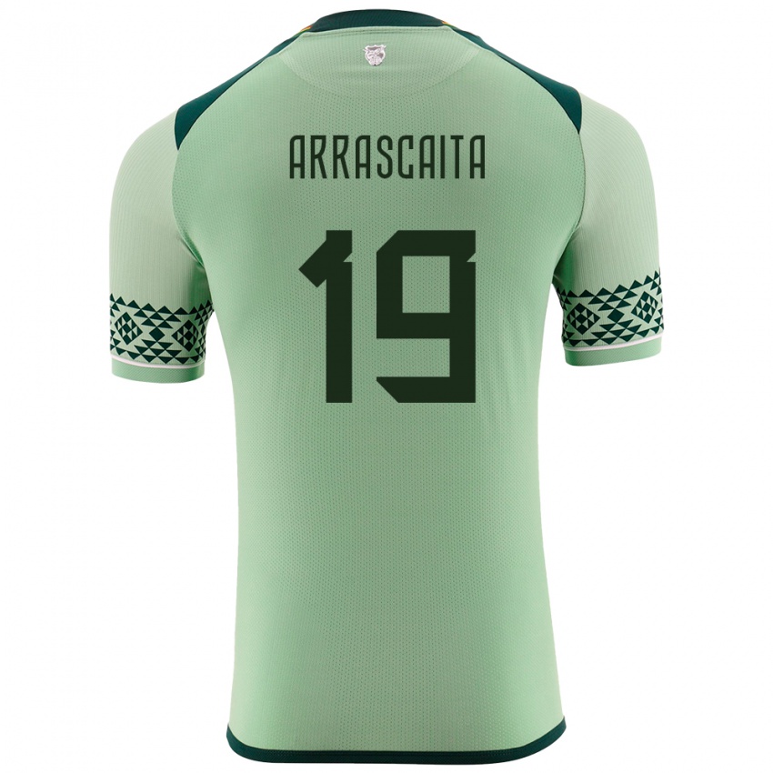 Niño Camiseta Bolivia Jaime Arrascaita #19 Verde Claro 1ª Equipación 24-26 La Camisa México