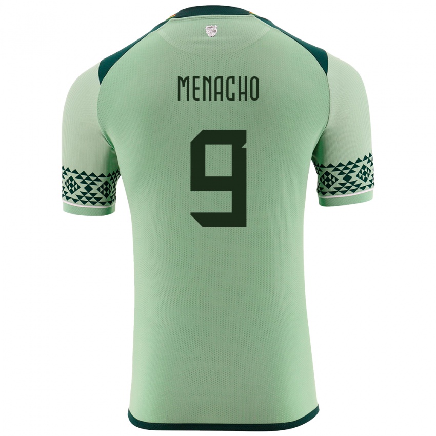 Niño Camiseta Bolivia Cesar Menacho #9 Verde Claro 1ª Equipación 24-26 La Camisa México