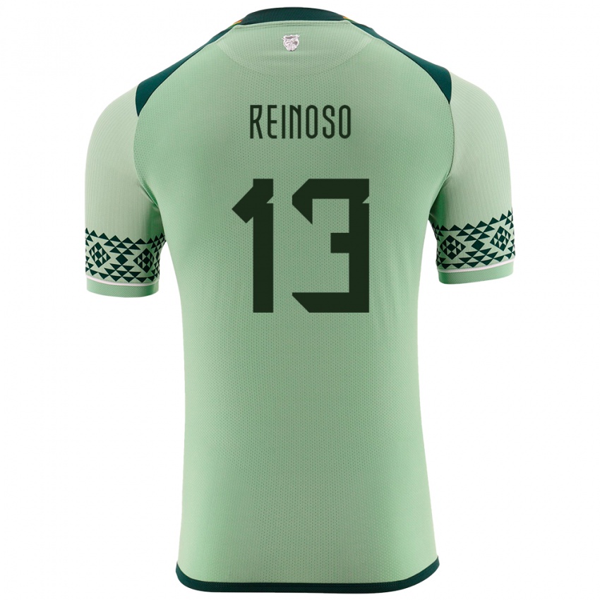 Niño Camiseta Bolivia Jair Reinoso #13 Verde Claro 1ª Equipación 24-26 La Camisa México