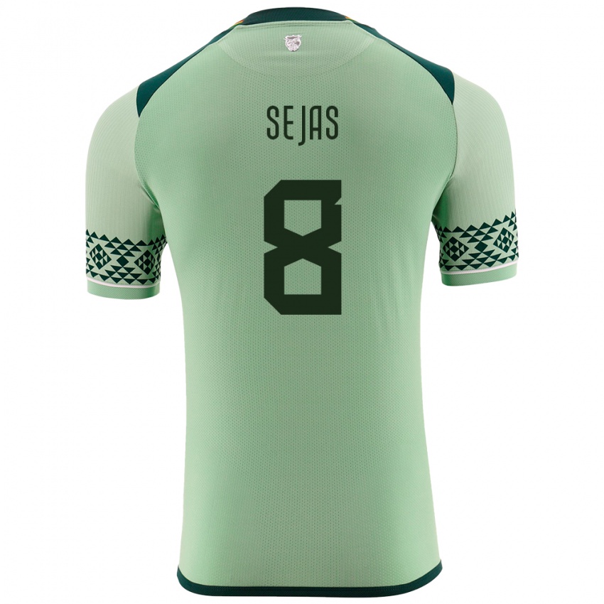 Niño Camiseta Bolivia Carlos Sejas #8 Verde Claro 1ª Equipación 24-26 La Camisa México