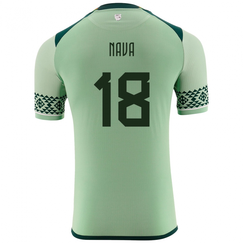 Niño Camiseta Bolivia Fernando Nava #18 Verde Claro 1ª Equipación 24-26 La Camisa México