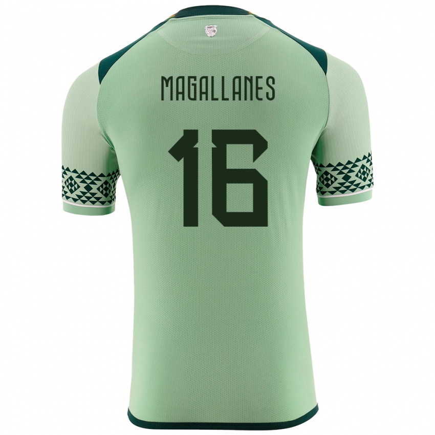 Niño Camiseta Bolivia Juan Magallanes #16 Verde Claro 1ª Equipación 24-26 La Camisa México