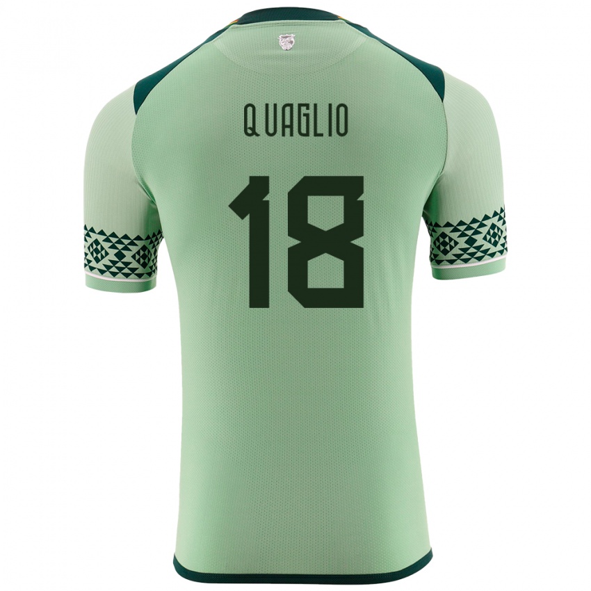 Niño Camiseta Bolivia Fabricio Quaglio #18 Verde Claro 1ª Equipación 24-26 La Camisa México