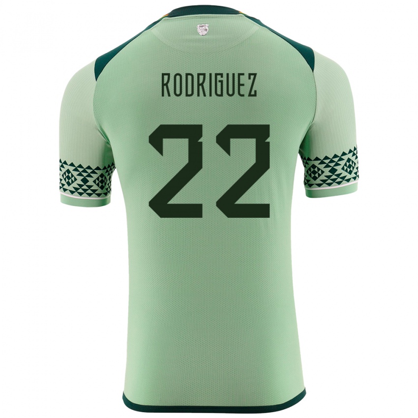 Niño Camiseta Bolivia Carlitos Rodriguez #22 Verde Claro 1ª Equipación 24-26 La Camisa México