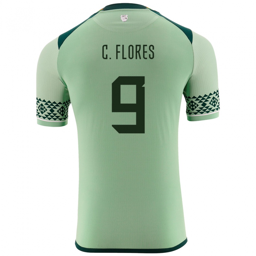 Niño Camiseta Bolivia Cesar Flores #9 Verde Claro 1ª Equipación 24-26 La Camisa México