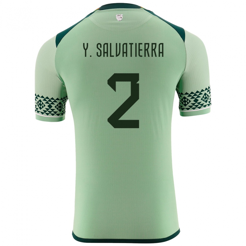 Niño Camiseta Bolivia Yuditaz Jimena Salvatierra #2 Verde Claro 1ª Equipación 24-26 La Camisa México