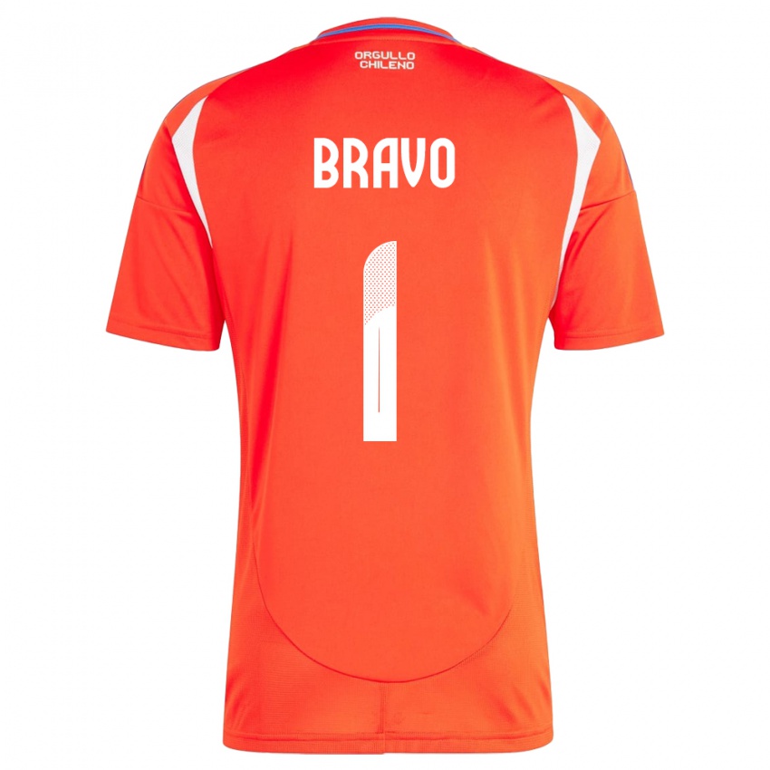 Niño Camiseta Chile Claudio Bravo #1 Rojo 1ª Equipación 24-26 La Camisa México