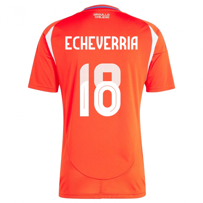 Niño Camiseta Chile Rodrigo Echeverría #18 Rojo 1ª Equipación 24-26 La Camisa México