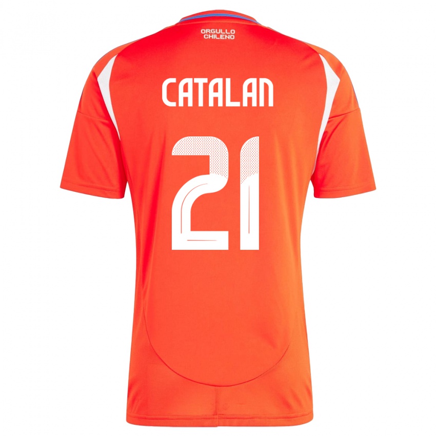 Niño Camiseta Chile Matías Catalán #21 Rojo 1ª Equipación 24-26 La Camisa México