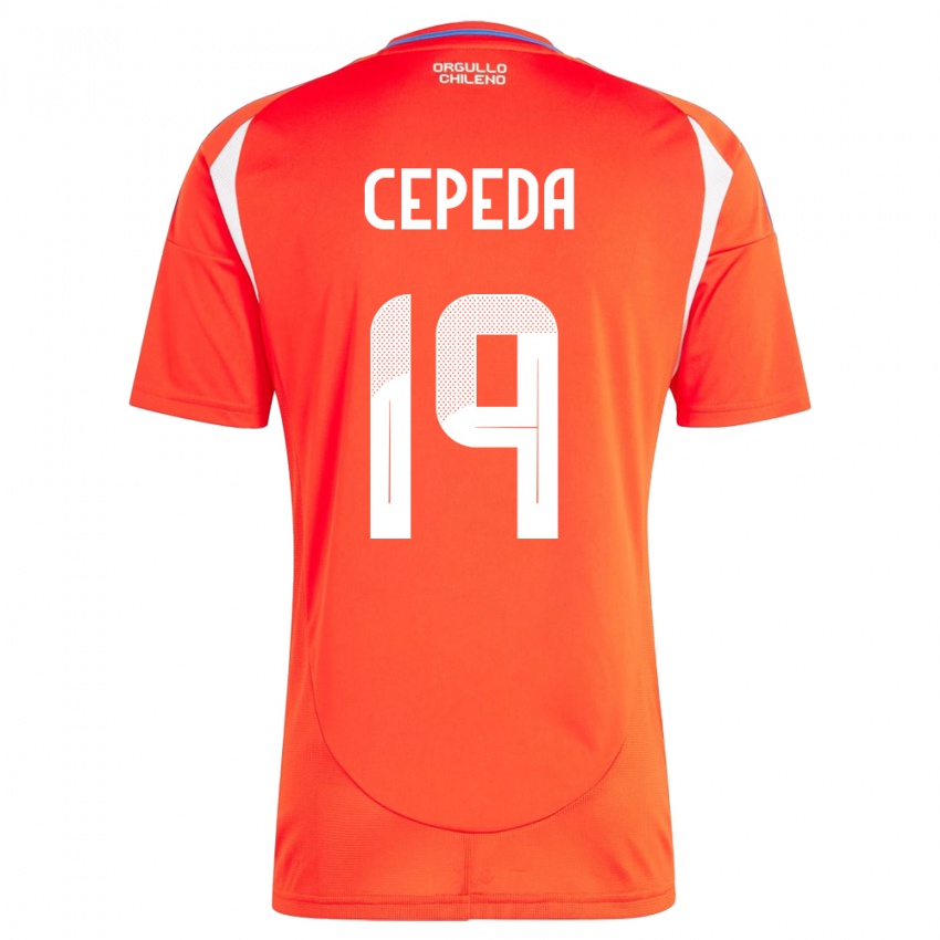 Niño Camiseta Chile Lucas Cepeda #19 Rojo 1ª Equipación 24-26 La Camisa México