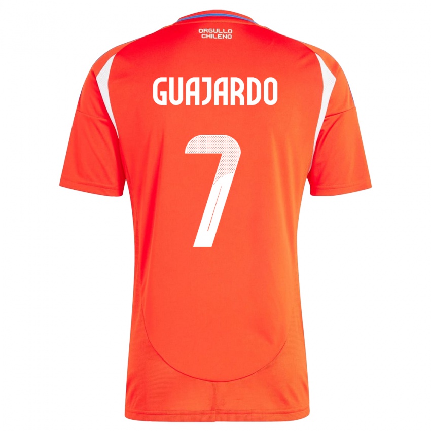 Niño Camiseta Chile Paolo Guajardo #7 Rojo 1ª Equipación 24-26 La Camisa México