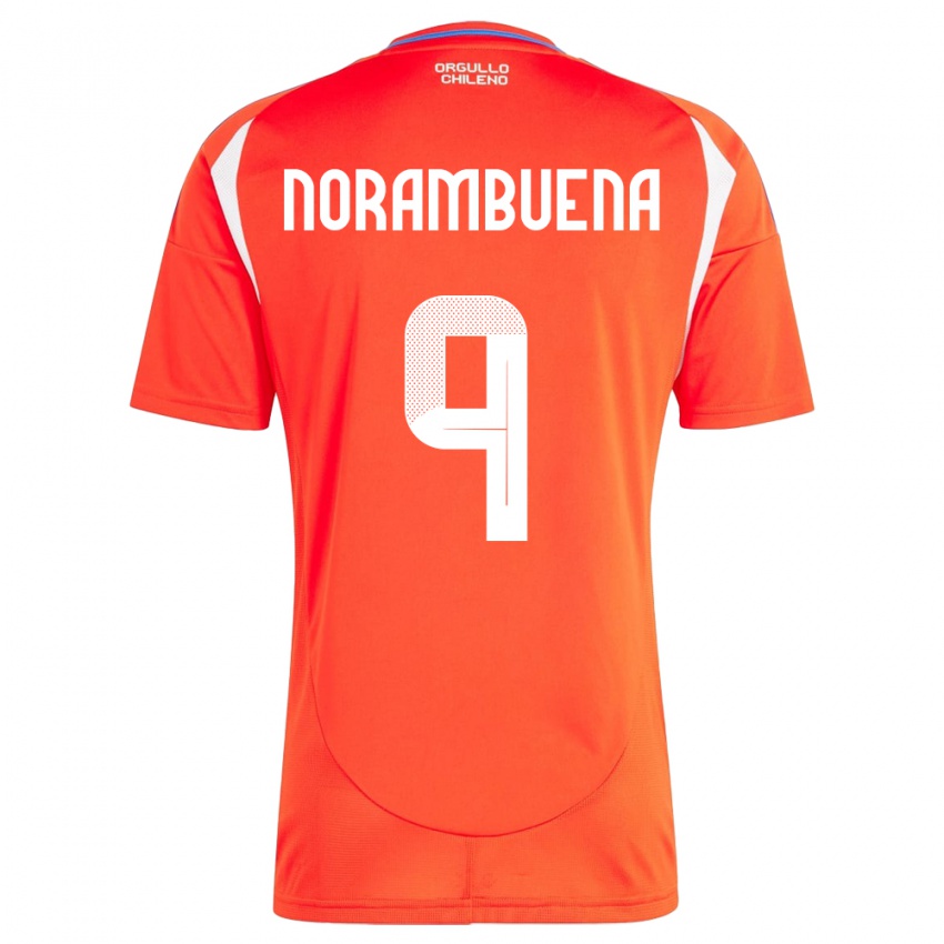 Niño Camiseta Chile Gabriel Norambuena #9 Rojo 1ª Equipación 24-26 La Camisa México