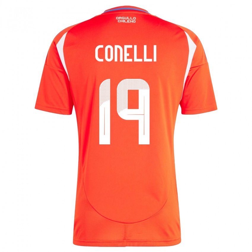 Niño Camiseta Chile Vicente Conelli #19 Rojo 1ª Equipación 24-26 La Camisa México