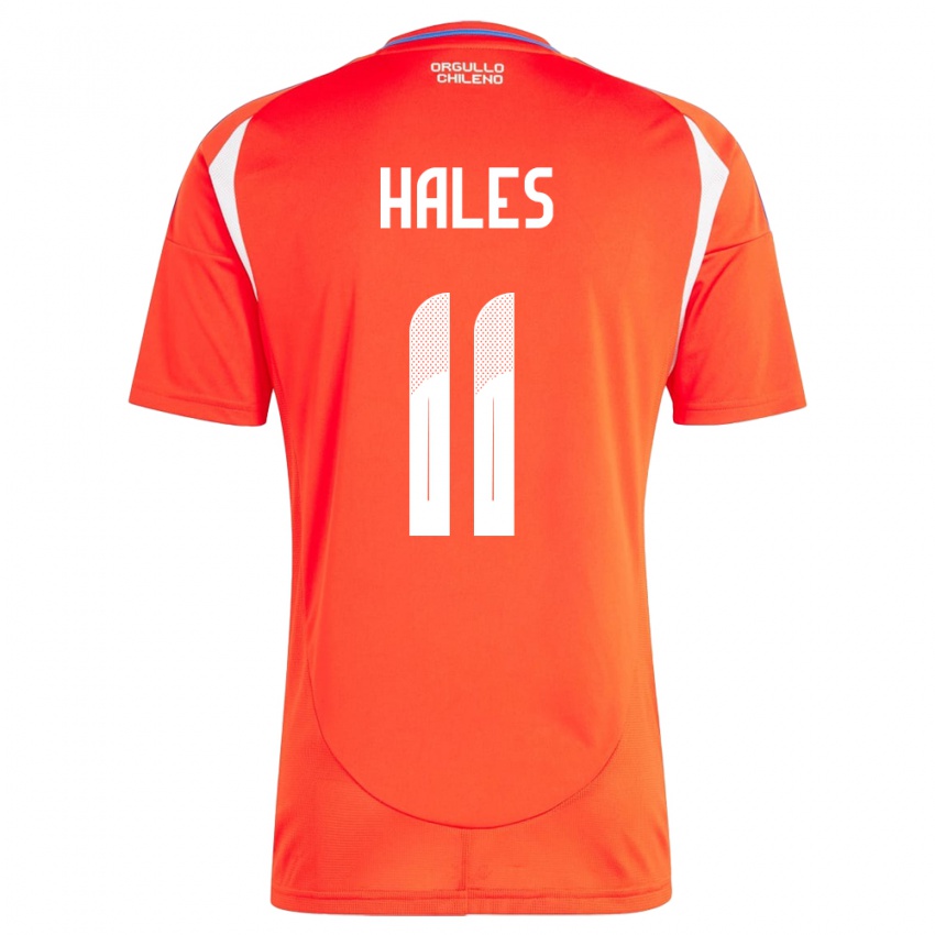 Niño Camiseta Chile Alejandro Hales #11 Rojo 1ª Equipación 24-26 La Camisa México