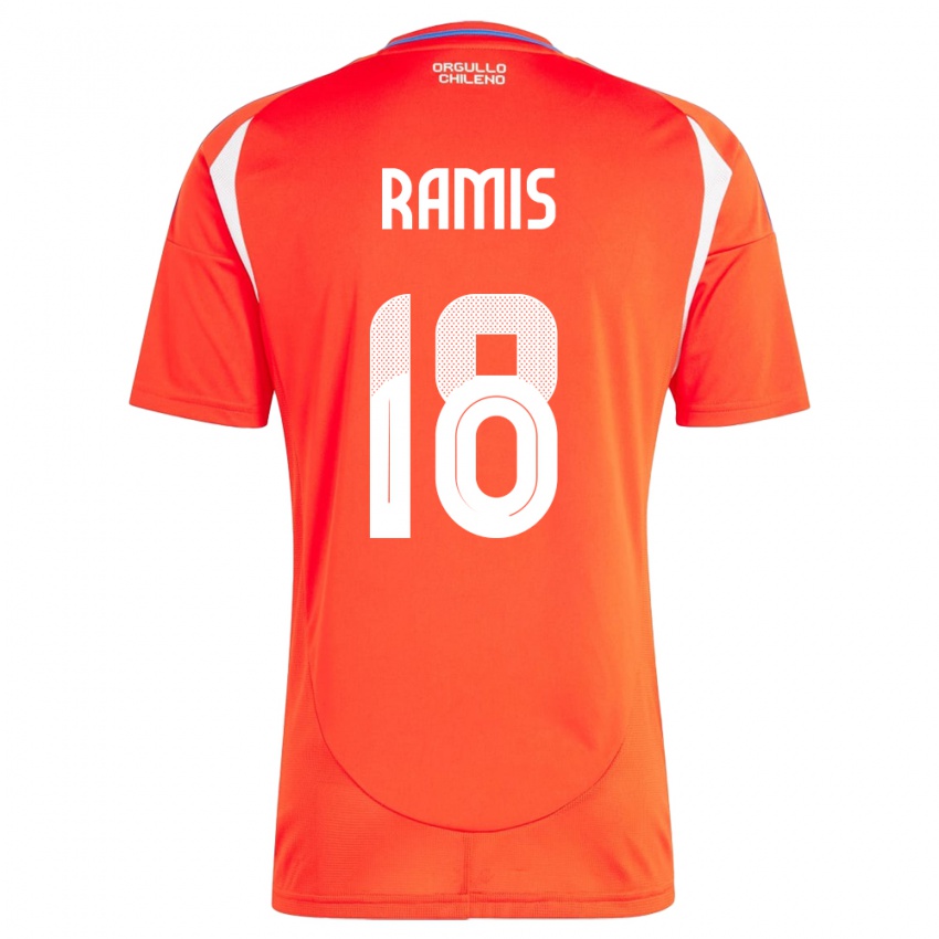 Niño Camiseta Chile Oliver Ramis #18 Rojo 1ª Equipación 24-26 La Camisa México