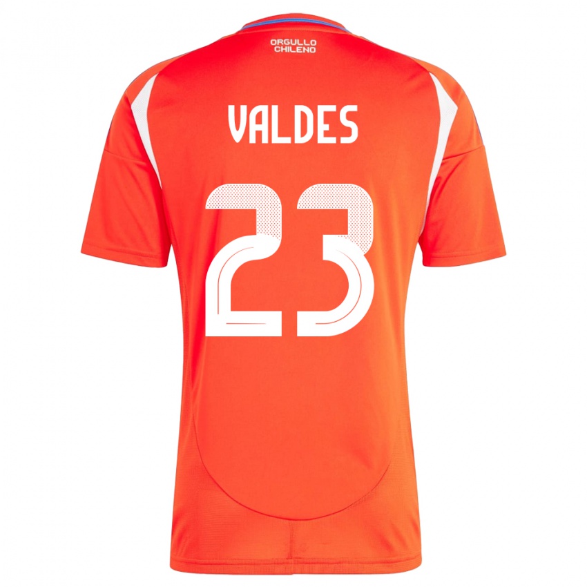 Niño Camiseta Chile Francisco Valdés #23 Rojo 1ª Equipación 24-26 La Camisa México