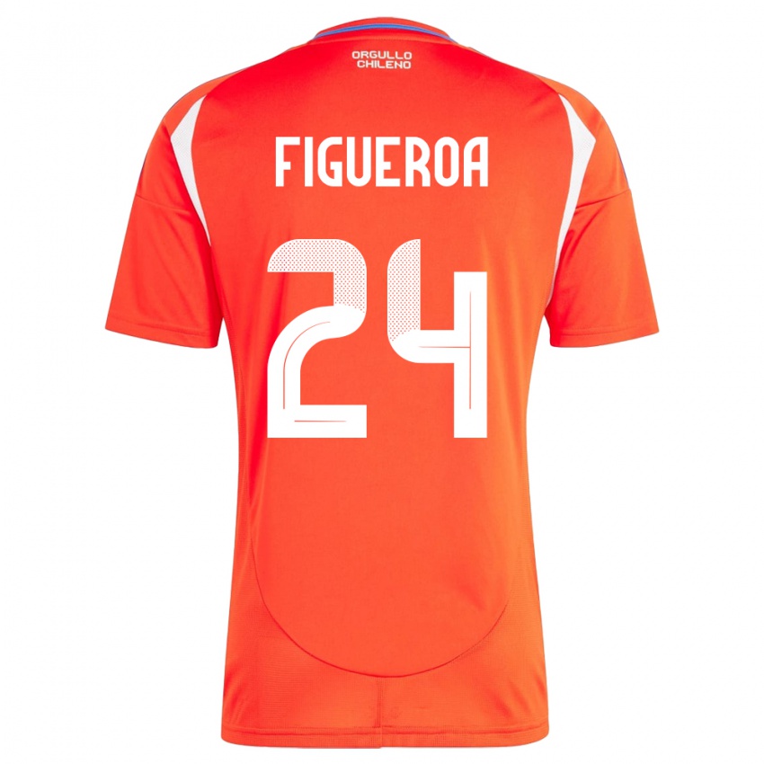 Niño Camiseta Chile Ámbar Figueroa #24 Rojo 1ª Equipación 24-26 La Camisa México