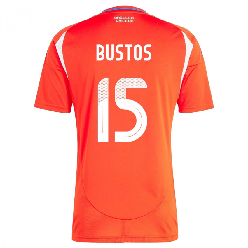 Niño Camiseta Chile Melissa Bustos #15 Rojo 1ª Equipación 24-26 La Camisa México