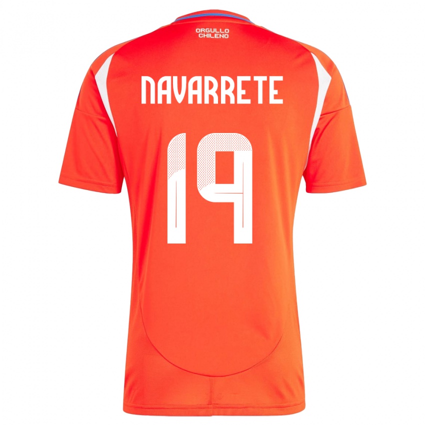 Niño Camiseta Chile Valentina Navarrete #19 Rojo 1ª Equipación 24-26 La Camisa México