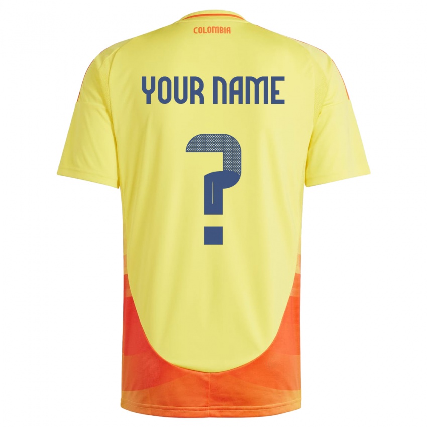 Niño Camiseta Colombia Su Nombre #0 Amarillo 1ª Equipación 24-26 La Camisa México