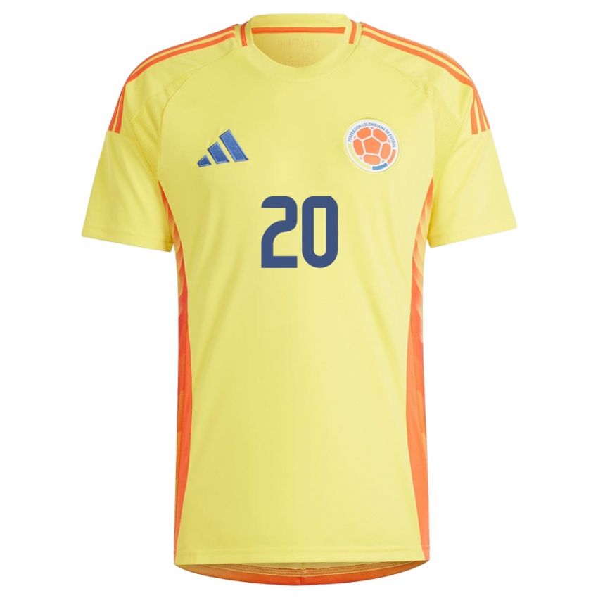 Niño Camiseta Colombia Gabriela Huertas #20 Amarillo 1ª Equipación 24-26 La Camisa México