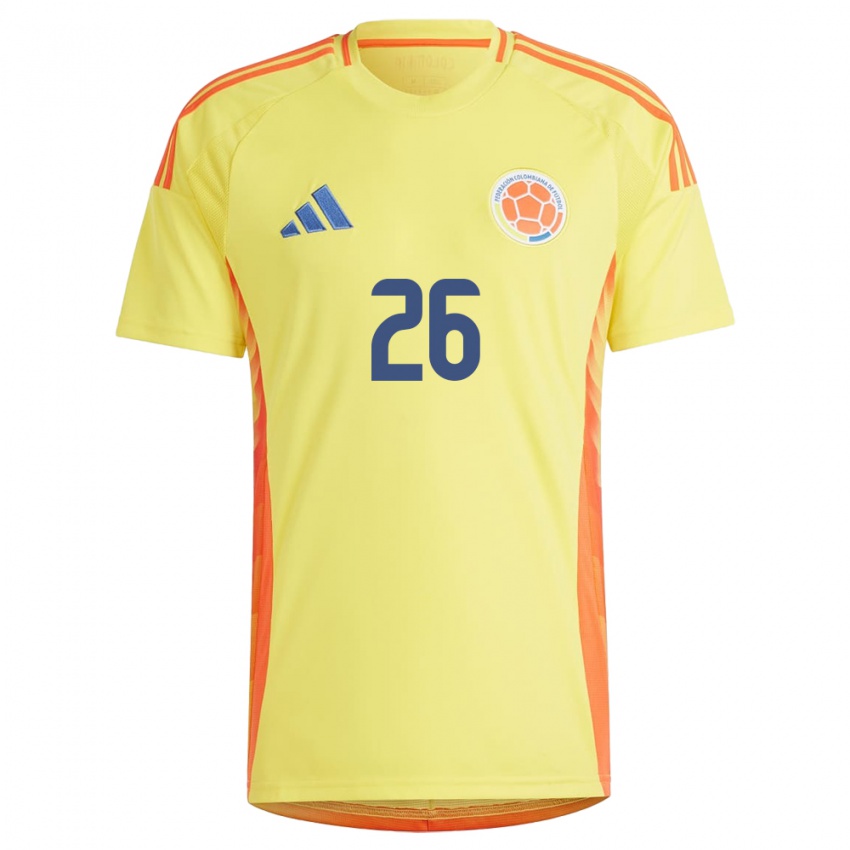 Niño Camiseta Colombia Gustavo Puerta #26 Amarillo 1ª Equipación 24-26 La Camisa México