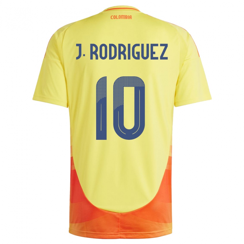 Niño Camiseta Colombia James Rodríguez #10 Amarillo 1ª Equipación 24-26 La Camisa México