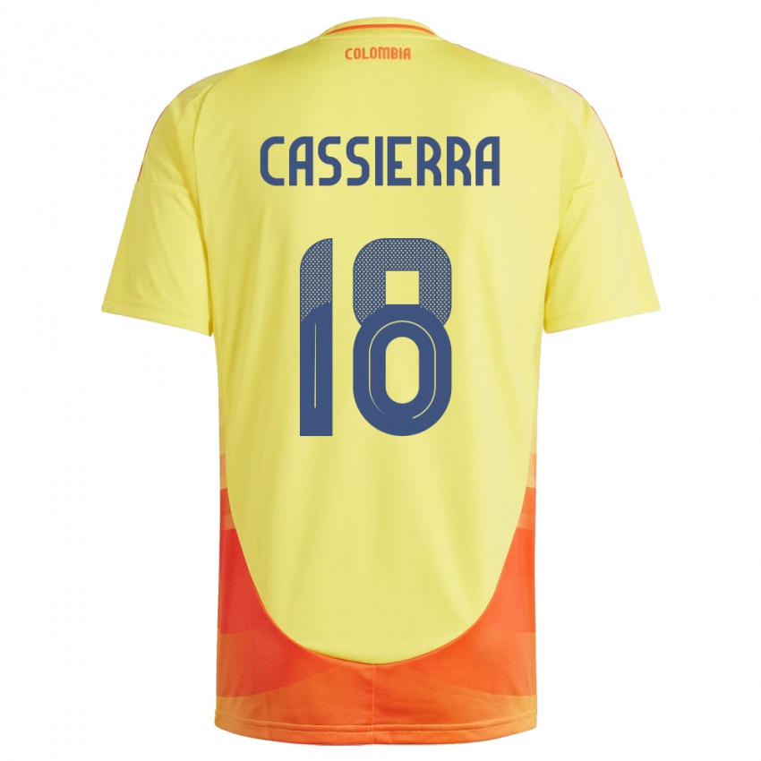 Niño Camiseta Colombia Mateo Cassierra #18 Amarillo 1ª Equipación 24-26 La Camisa México