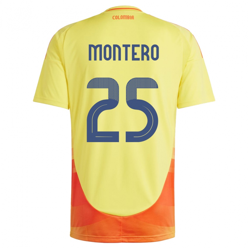 Niño Camiseta Colombia Álvaro Montero #25 Amarillo 1ª Equipación 24-26 La Camisa México