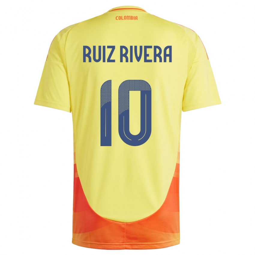 Niño Camiseta Colombia Daniel Ruiz Rivera #10 Amarillo 1ª Equipación 24-26 La Camisa México