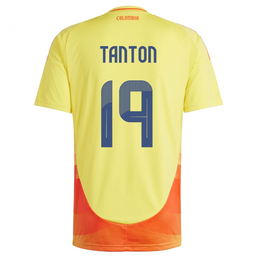 Niño Camiseta Colombia Devan Tanton #19 Amarillo 1ª Equipación 24-26 La Camisa México