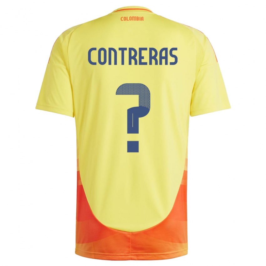 Niño Camiseta Colombia David Contreras #0 Amarillo 1ª Equipación 24-26 La Camisa México