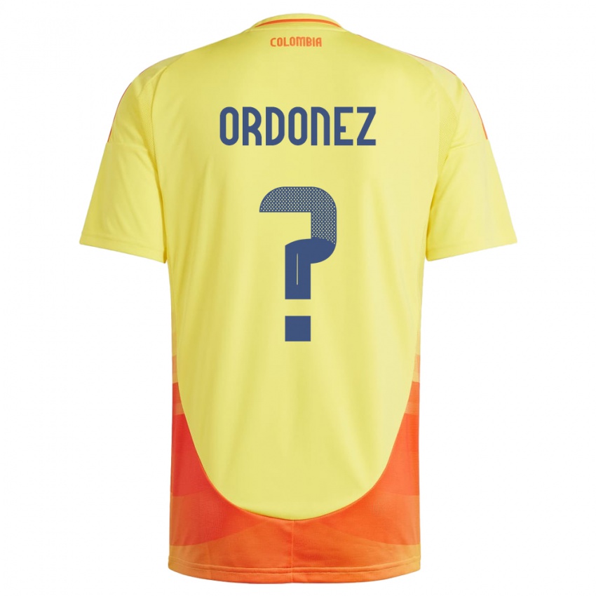 Niño Camiseta Colombia Willian Ordóñez #0 Amarillo 1ª Equipación 24-26 La Camisa México