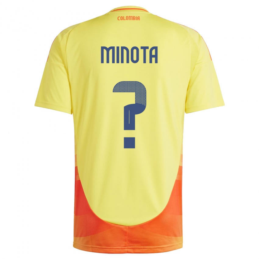 Niño Camiseta Colombia Víctor Minota #0 Amarillo 1ª Equipación 24-26 La Camisa México