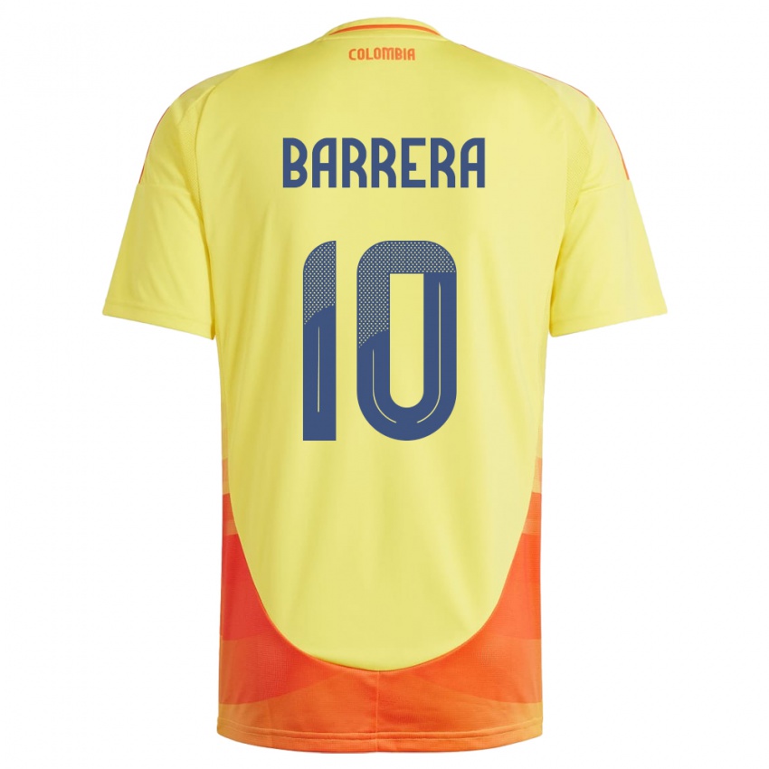 Niño Camiseta Colombia Jordan Barrera #10 Amarillo 1ª Equipación 24-26 La Camisa México