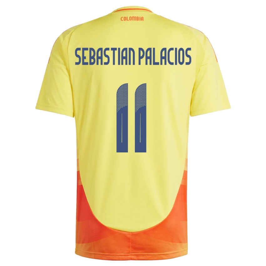 Niño Camiseta Colombia Juan Sebastián Palacios #11 Amarillo 1ª Equipación 24-26 La Camisa México