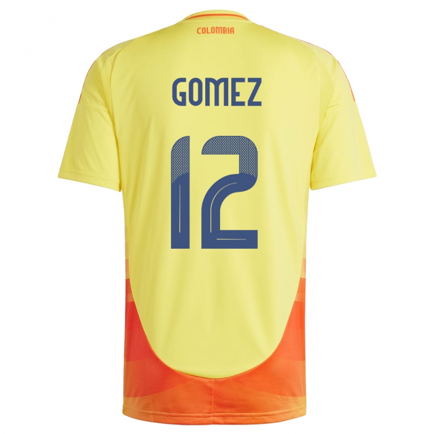 Niño Camiseta Colombia Juan Gómez #12 Amarillo 1ª Equipación 24-26 La Camisa México