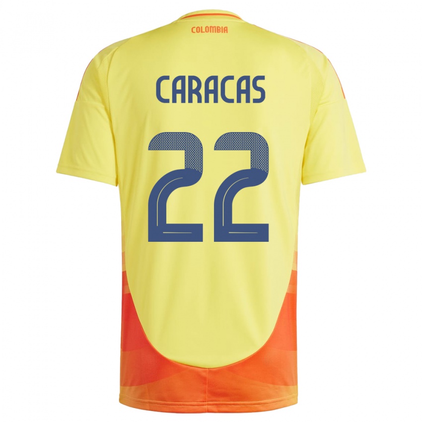 Niño Camiseta Colombia Daniela Caracas #22 Amarillo 1ª Equipación 24-26 La Camisa México