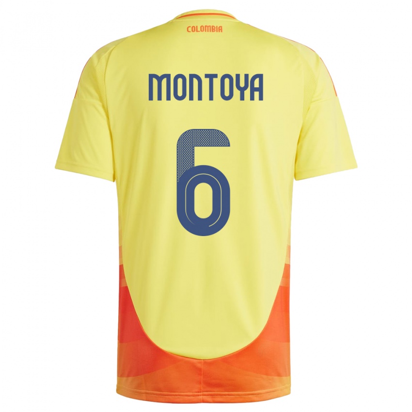 Niño Camiseta Colombia Daniela Montoya #6 Amarillo 1ª Equipación 24-26 La Camisa México