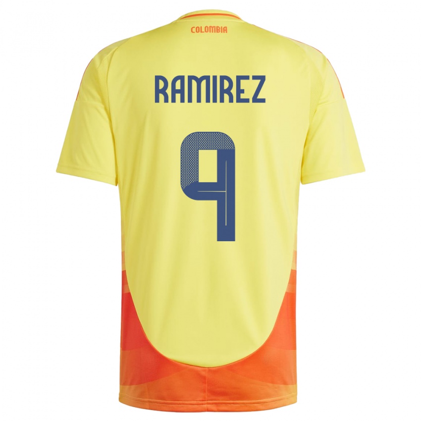 Niño Camiseta Colombia Mayra Ramírez #9 Amarillo 1ª Equipación 24-26 La Camisa México