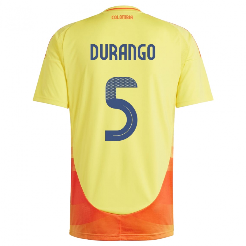 Niño Camiseta Colombia Lorena Durango #5 Amarillo 1ª Equipación 24-26 La Camisa México