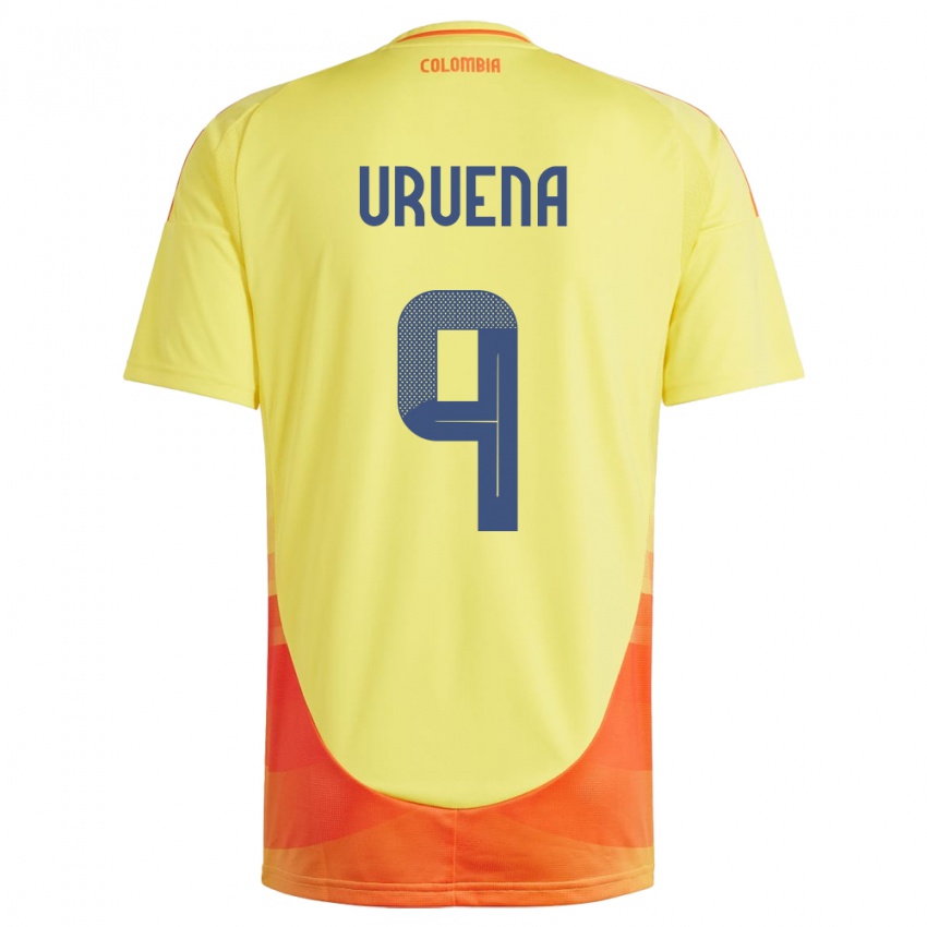 Niño Camiseta Colombia Gabriela Urueña #9 Amarillo 1ª Equipación 24-26 La Camisa México