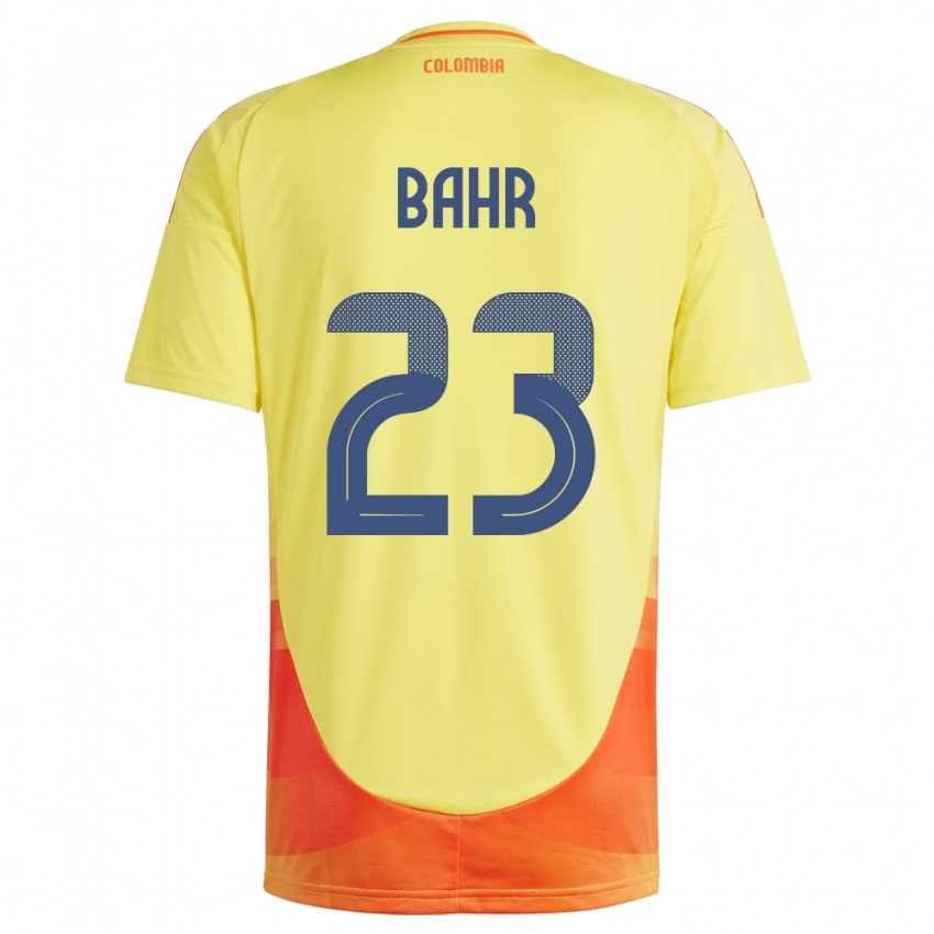 Niño Camiseta Colombia Elexa Bahr #23 Amarillo 1ª Equipación 24-26 La Camisa México