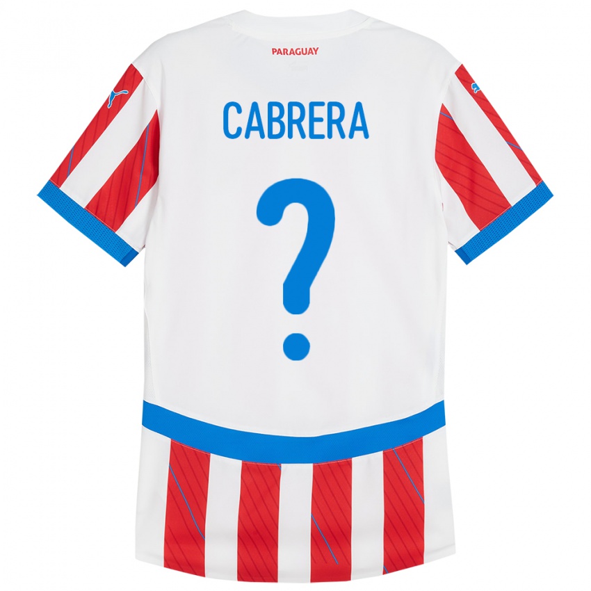 Niño Camiseta Paraguay Ivan Cabrera #0 Blanco Rojo 1ª Equipación 24-26 La Camisa México