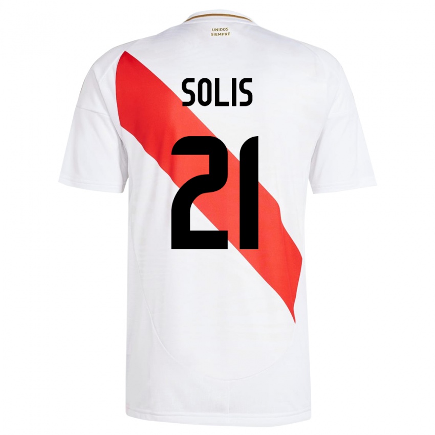 Niño Camiseta Perú Renato Solís #21 Blanco 1ª Equipación 24-26 La Camisa México